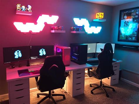 50 Awesome Gaming Room Setups 2023 Gamers Guide Decoração Quarto