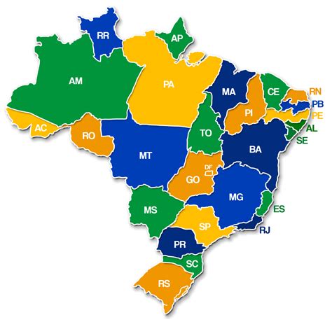 Mapa Do Brasil Com Estados E Capitais