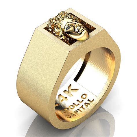 Ergänzen Das Gerät Mandschurei 24k Gold Ring Mens Tumor Atlas Selbst