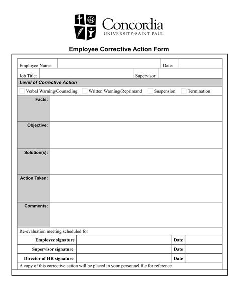 Disciplinary Action Form 10 Examples Format Pdf Examples