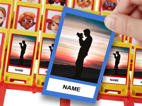 Custom Guess Who Board Game Template Editable And Printable Etsy