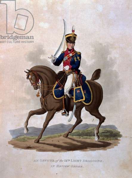 An Officer Of The 9th Light Dragoons In Review Order From Costumes Of The Army Of The British