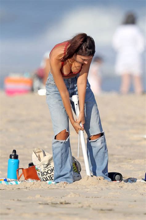Emily Ratajkowski In Red Bikini Hits The Beach In The Hamptons Luvcelebs
