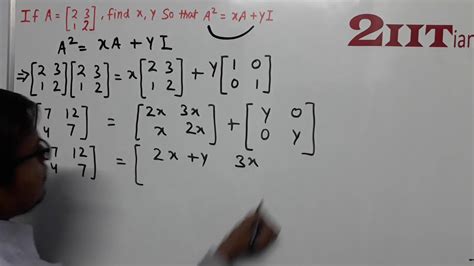 Matrices Exercise 8 3 Q32 Class X Icse Iit Jee Youtube