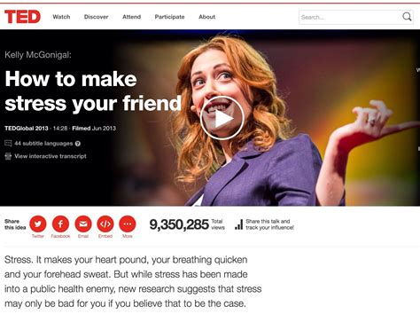 Stress Management By Kelly McGonigal on TED Talks | Stress, Ted talks stress, College stress