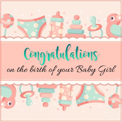 Congratulations On Your Beautiful New Baby Girl Card