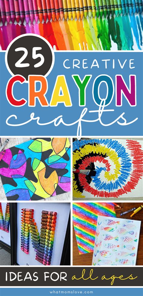 creative crayon crafts and art projects what moms love