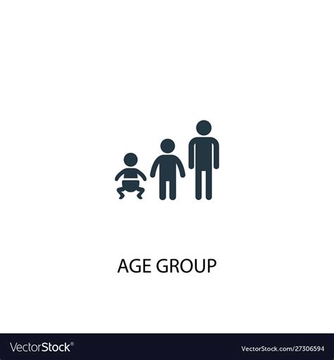 Age Group Icon Simple Element Age Royalty Free Vector Image