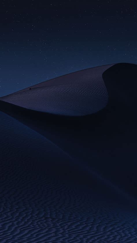 Desert Night Dark Dunes Starry Sky Hd Phone Wallpaper Peakpx