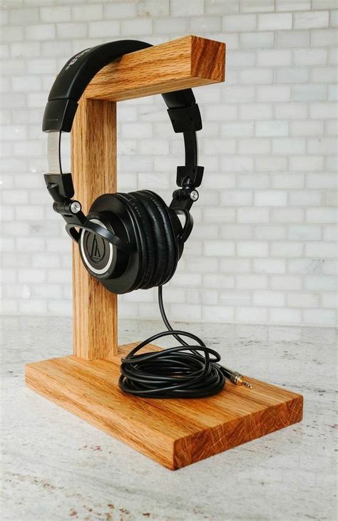 20 Aluminum And Wooden Headset Stand And Holder Wood Headphones Diy