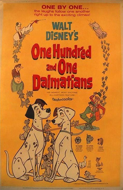 One Hundred And One Dalmatians 1961 101 Dálmatas Poster Version 4