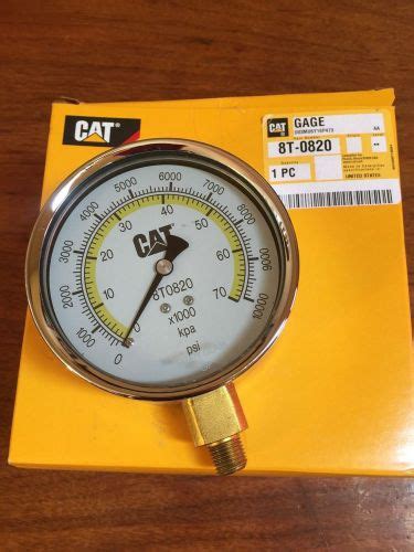 Caterpillar Cat 10000 Lb Liquid Filled Pressure Gauge 8t 0820