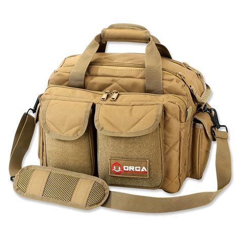 Buy Orca Tactical Gun Range Bag Handgun Bag With Durable Double Stitching D Polyester Rust