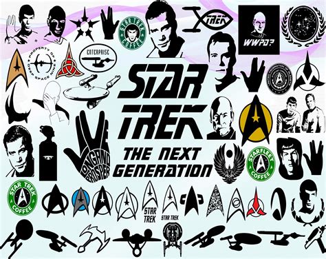 Star Trek 55 Digital Files For Cricutstar Trek Svgdxf Etsy