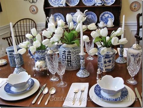 Confessions Of A Plate Addict Spring Tablescape In Blue