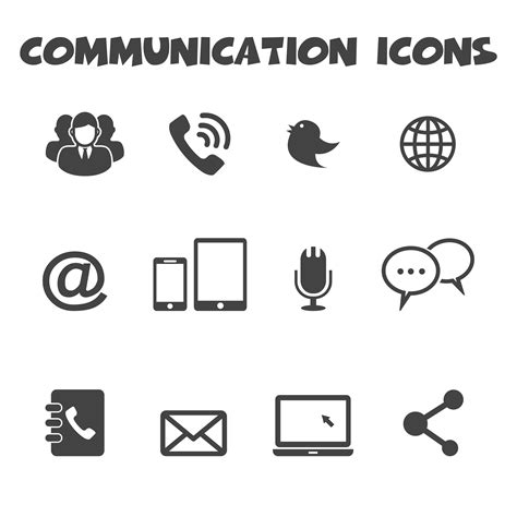 Communication Icons Symbol 630244 Vector Art At Vecteezy