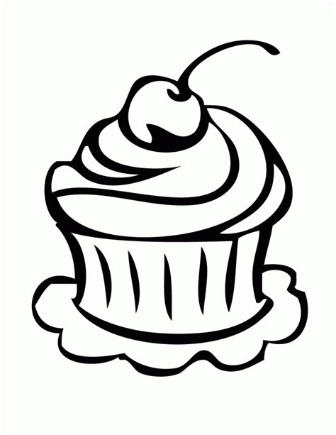 Click the link below for our printable version. Cupcake Outline - Clipartion.com