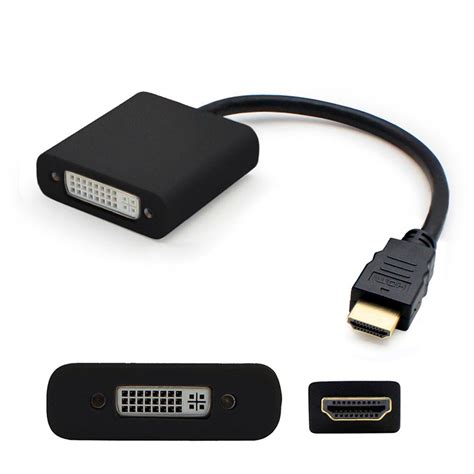 Hdmi 13 Male To Dvi D Dual Link 241 Pin Female Black Adapter Max