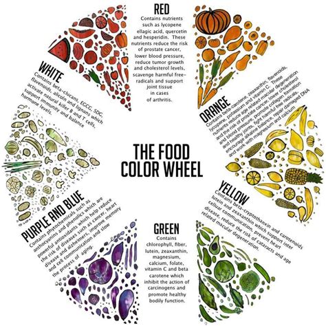 The Food Color Wheel Eat A Variety Of Colorful Veggies Fruits Every