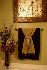 10.or use a screen instead of drapes. Decorative Towels. | Bathroom Decor Ideas | Pinterest