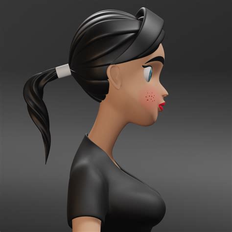 Cartoon Woman 3d Model Cgtrader