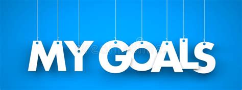 My Goals Word Hanging On Red Background Stock Illustration