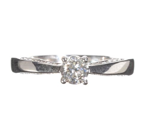 18ct White Gold Diamond Solitaire Ring By H Samuel Forever Diamonds
