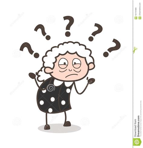 Confused Old Woman Stock Illustrations 263 Confused Old