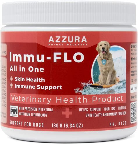 immu flo todo en uno salud de la piel apoyo inmunológico y alérgico para perros