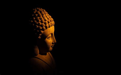 Sitting Statue Of Golden Buddha Desktop