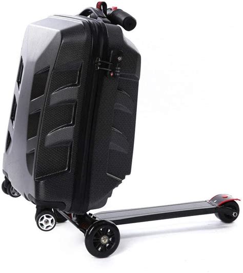 21 Pedal Suitcase Rolling Luggage Cart Folding Scooter Hard Case