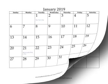 Are you looking for a free printable calendar 2021? Printable 2019 Calendar (12 pages)