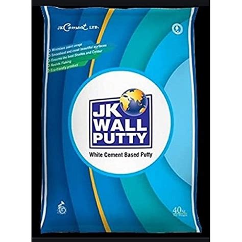 Jk Wall Putty White Cement Based Packing Size 40 Kg Cas No 24937 78