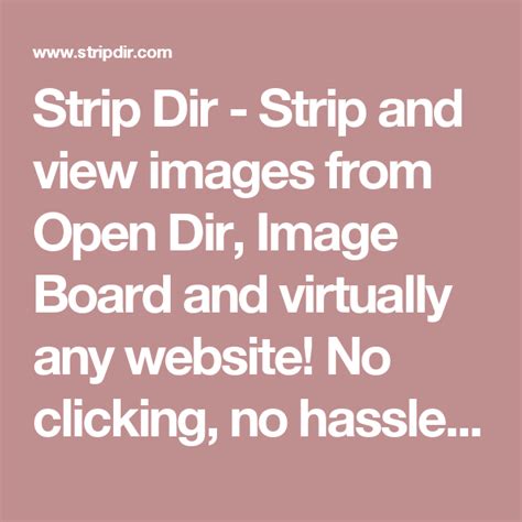 Strip Dir Strip And View Images From Open Dir Image Board And Virtually Any Website No