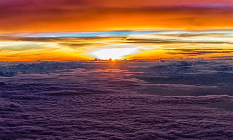 Clouds With View Of Sunset Hd Wallpaper Wallpaper Flare