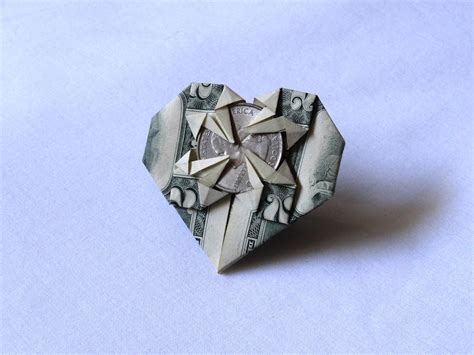 Dollar Bill Origami Heart 8 Steps With Pictures Instructables