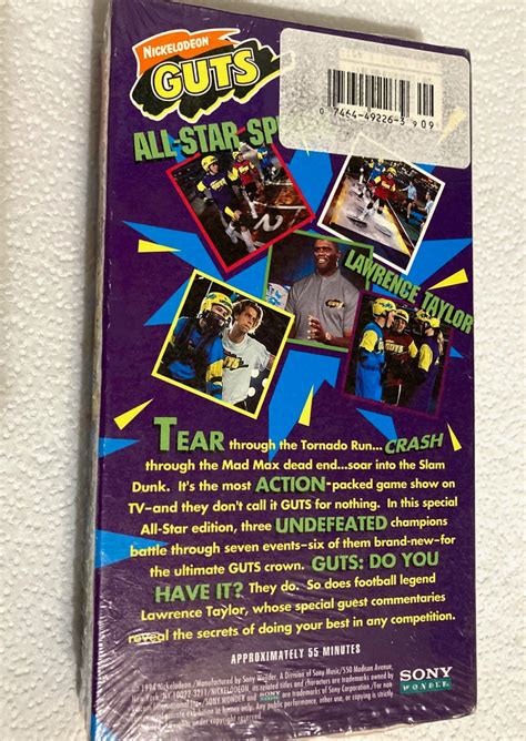 Nickelodeon Guts All Star Special Vhs 1994 Orange Tape Etsy