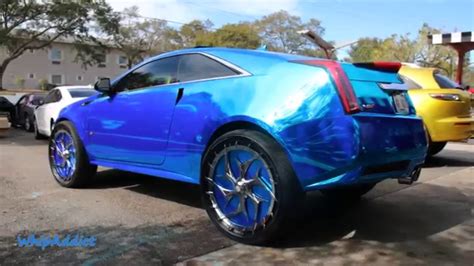 Whipaddict Chrome Blue Cadillac Cts V Coupe On 28 Davin