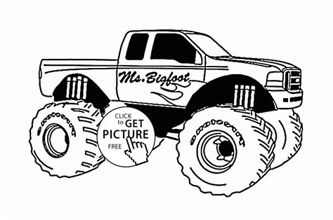 There is a basic learning for me. Mr Bigfoot Monster Truck coloring page for kids ...