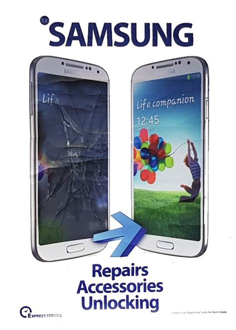 Phone Repair Poster A2 Large Samsung Repairs Accessories Unlocking