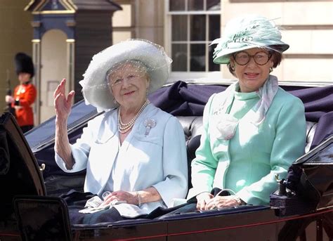 Pictured Queen Elizabeth The Queen Mother And Princess