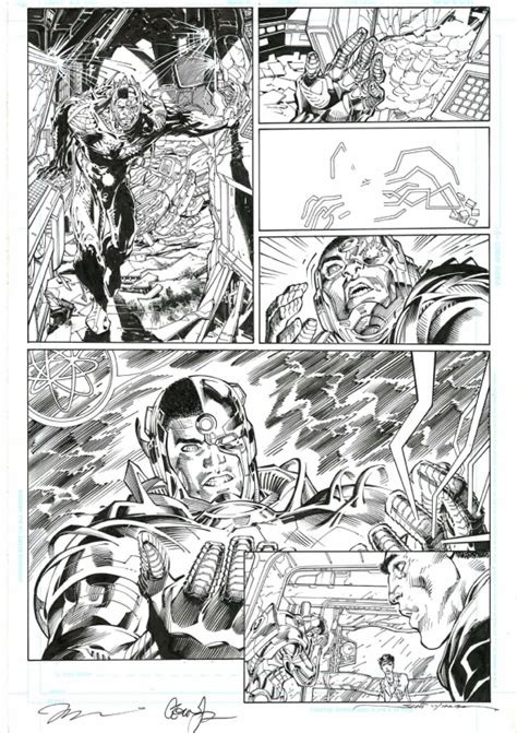 Jim Lee Justice League Issue 4 Page 2 In Marcus Wallbank S Original
