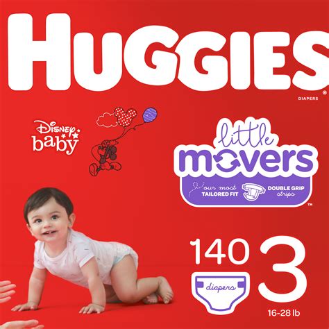 Huggies Little Movers Diapers Size 3 140 Count