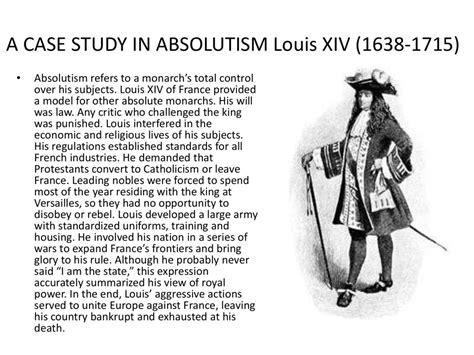 A Case Study In Absolutism Louis Xiv 1638