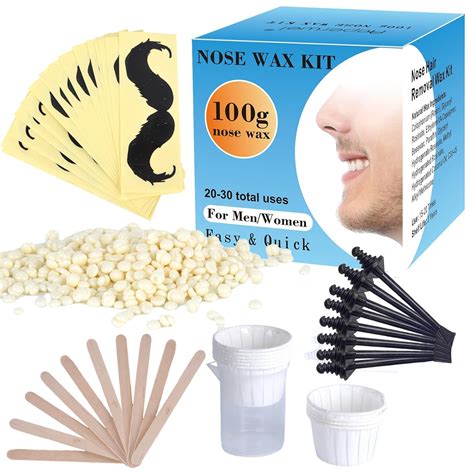 nose wax kit auperwel nose ear hair instant removal kits 15 20 times usage
