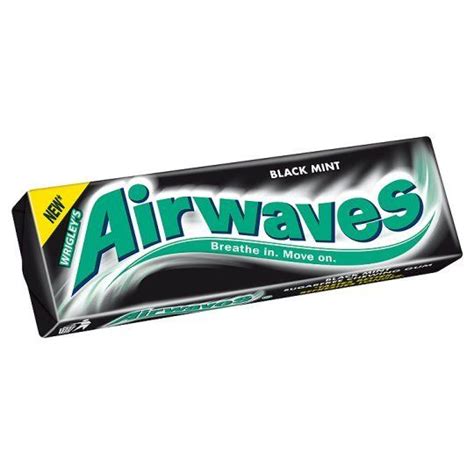Full Box Of 30 Wrigley S Chewing Gum Airwaves Sugar Free Black Mint Free Pandp Ebay