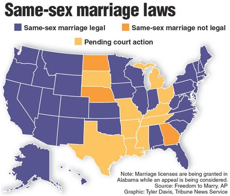 Map Of States Legalized Gay Marriage Printable Map