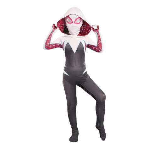 3d Print Spider Gwen Stacy Spandex Lycra Zentai Costume For Halloween