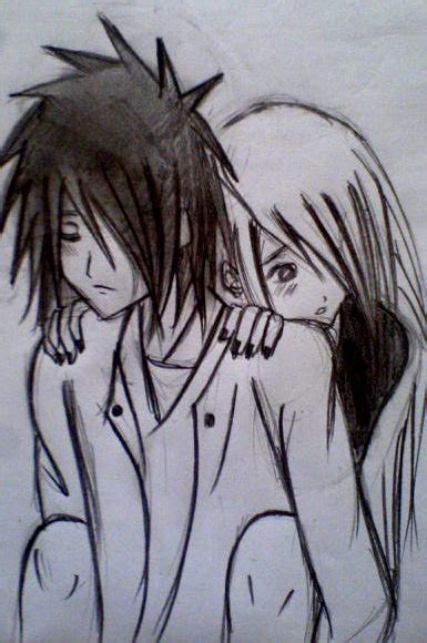 Emo Couple Drawing At Getdrawings Free Download