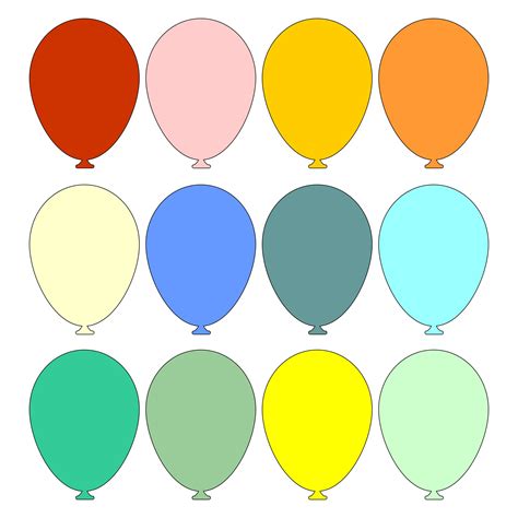 Balloon Template Free Printable Printable Blank World
